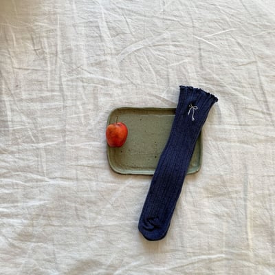 (free) 蝴蝶結刺繡無跟襪14