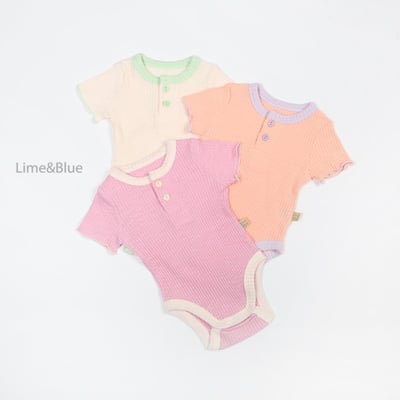 LIME&BLUE08｜(55-80cm)  馬卡龍包屁衣5