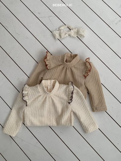 Bebe holic32｜(3m-18m) 滾邊細麻花包屁衣2