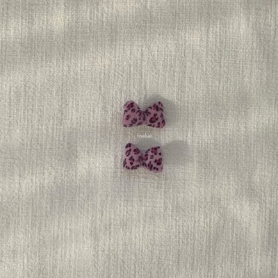 Fondue 37｜(Free)  豹紋蝴蝶結髮夾6