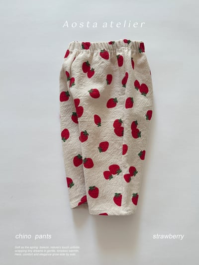 AOSTA41｜(6m-5y) 印花直筒長褲5