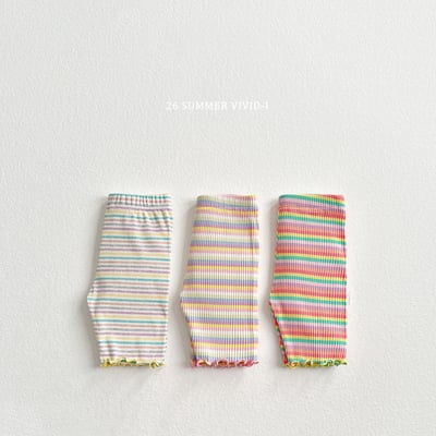 vivid83｜(78cm-125cm) 3款彩虹條紋羅紋緊身褲2