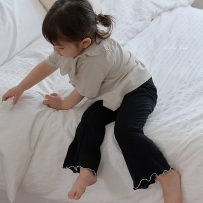 bebe nine18  (65cm-115cm) 2色木耳邊喇叭褲9