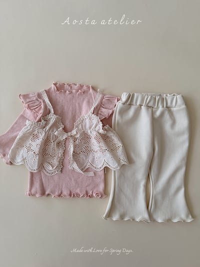 AOSTA36｜(6m-5y) 捲邊小喇叭褲16