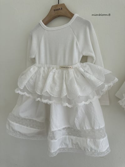 Bloom.b38｜(0m-7y) 蕾絲羅紋包屁衣/洋裝9