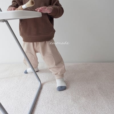 LEMONADE52｜(55cm-85cm) 2色素面拼布束口褲5