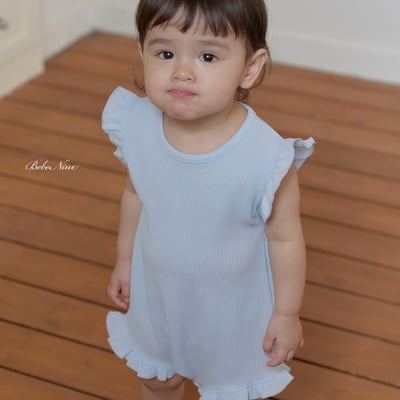 bebe nine05  (6m-24m) 3色波浪花邊無袖連身服12