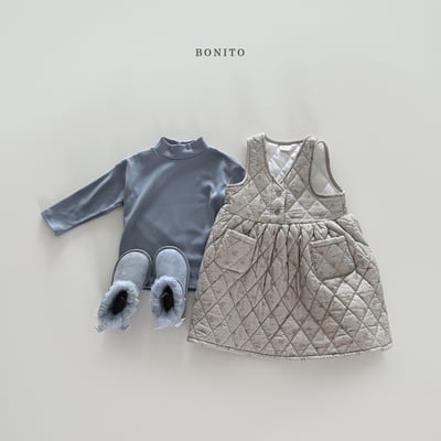 Bonito15｜(75cm-125cm) 絎縫碎花背心洋裝9