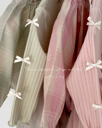 AOSTA18｜(6m-5y) 褶皺格紋襯衫15