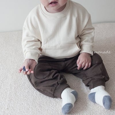 LEMONADE52｜(55cm-85cm) 2色素面拼布束口褲21