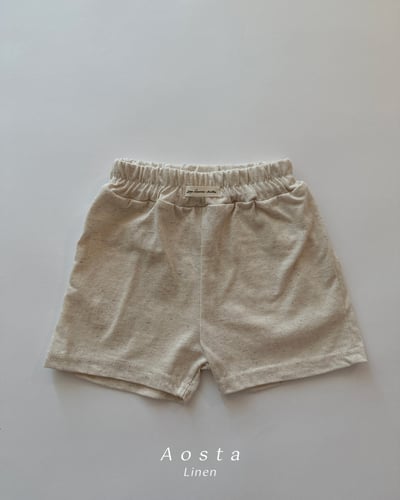 AOSTA23｜(6m-5y) 2款亞麻休閒短褲16