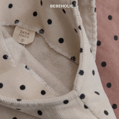 Bebe holic20｜(3m-18m) 波點兔子吊帶連身褲3