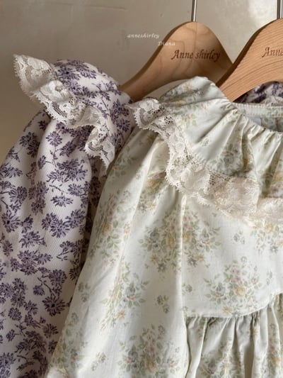 Anne Shirley06｜(3m-22m) 2色蕾絲花邊領包屁洋裝3