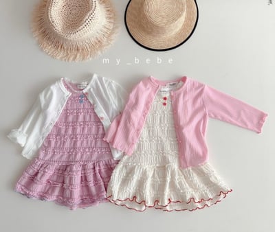 my_bebe19｜(80-120cm) 褶皺無袖洋裝9