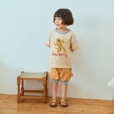 1st blue10｜(~93-118cm) 恐龍角六分褲4