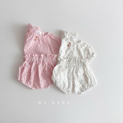 my_bebe16｜(58-72cm) 捲邊上衣燈籠褲套裝13