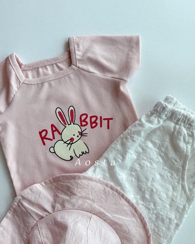 AOSTA27｜(6m-5y) 2款小兔兔方領上衣4