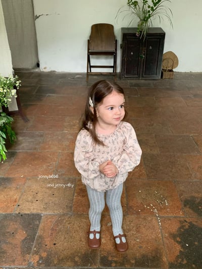 JE569｜(66-120cm) 抓皺碎花公主袖包屁衣/洋裝24