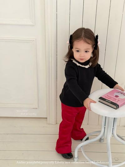 JE 424｜(80-110cm)  絨毛小喇叭長褲8