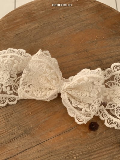 Bebe holic07｜(3m-18m) 蕾絲蝴蝶結髮帶2