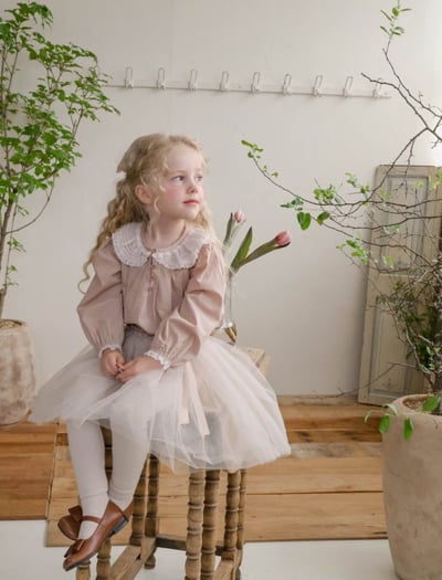 FLO19｜(75-135cm) 3色夢幻薄紗內搭褲裙21