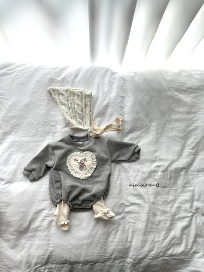 Bloom.b11｜(0m-24m/85cm-125cm) 蕾絲小兔花布包屁衣/洋裝12