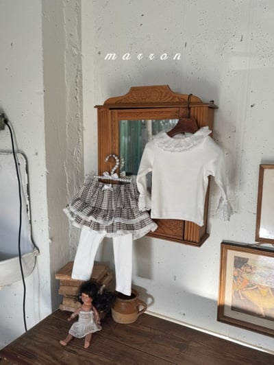 Marron09｜(1y-6y) 層次蕾絲領袖上衣18