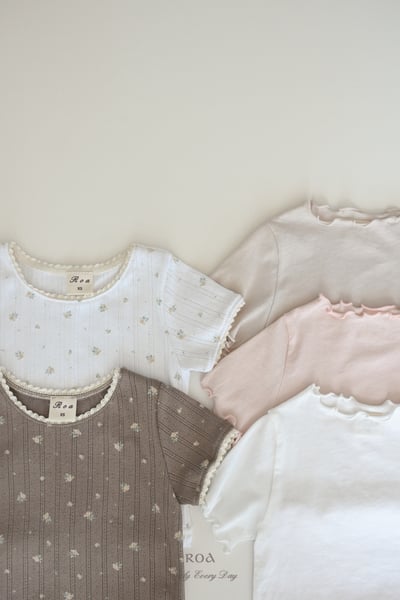 ROA27｜(6m-18m) 3色捲邊素面上衣4