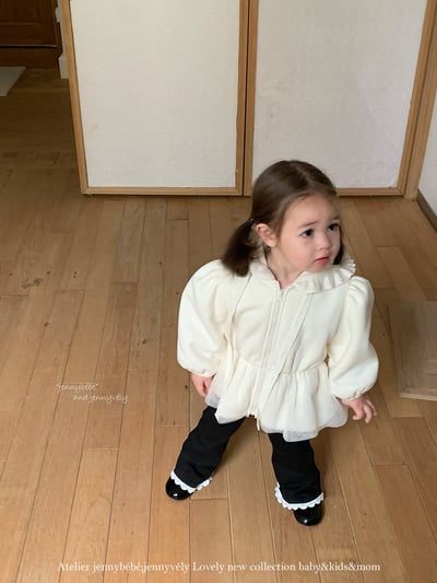 JE 644｜(80-110cm)  荷葉邊拉鍊外套10