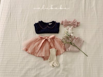 Valubebe31｜(65-80) 緞帶薄紗包屁褲裙13