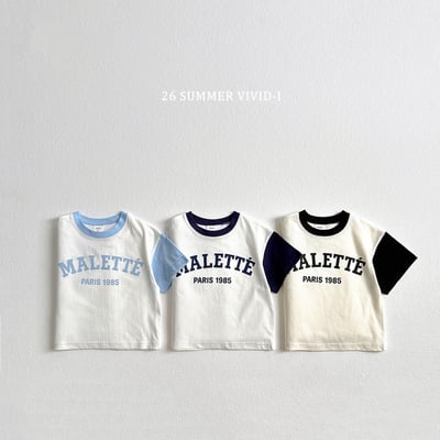 vivid71｜(78cm-125cm) 3款拼色袖套字母上衣1