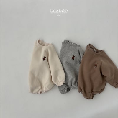 lala land09｜(60cm-83cm) 3色格蘭小熊包屁衣2