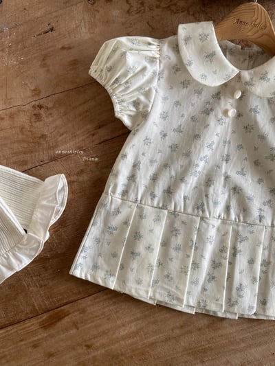 Anne Shirley27｜(1y-5y) 1色碎花百褶洋裝3