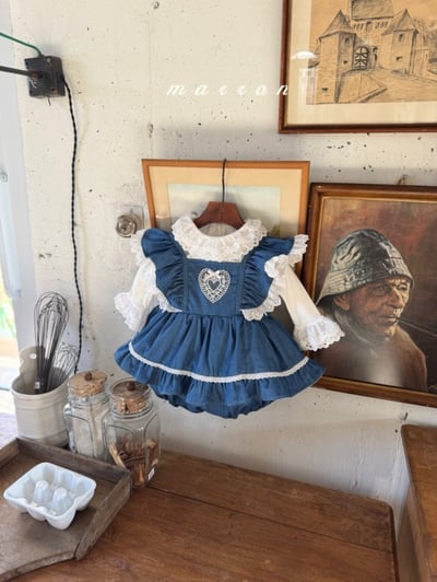 Marron09｜(1y-6y) 層次蕾絲領袖上衣13