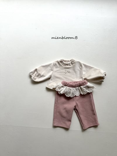 Bloom.b27｜(0m-24m/85cm-125cm) 刷絨蝴蝶緞帶蕾絲上衣7