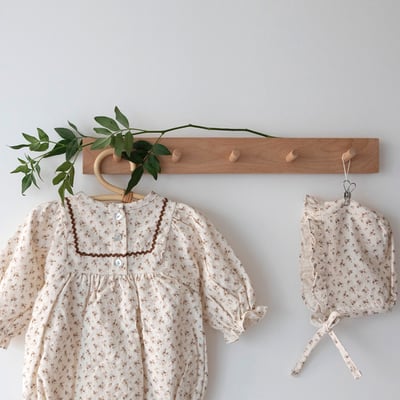 LEMONADE31｜(55cm-85cm) 2色碎花荷葉縮口袖包屁衣含帽子23