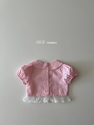 SO.U11｜(6m-4y) 蕾絲滾邊短版上衣13