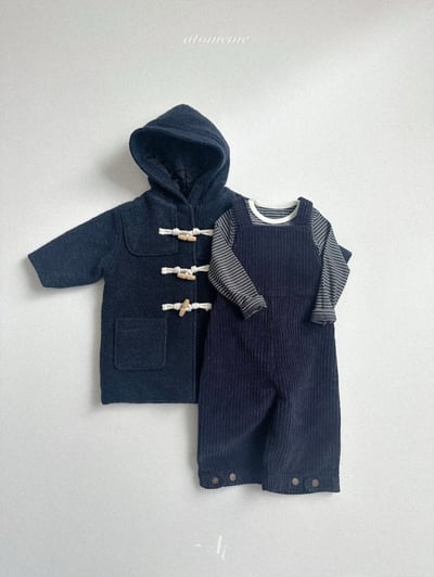 Atomeme26｜(70cm-110cm) 圓領條紋上衣12