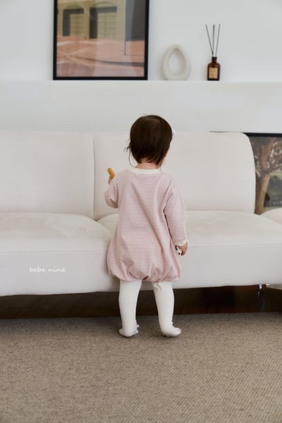 bebe nine20 (55cm-75cm) 3色經典條紋包屁衣5