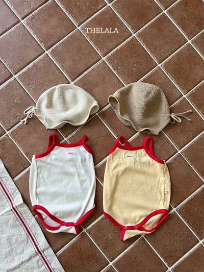 thelala65｜ (0m-18m) 滾邊無袖包屁衣8