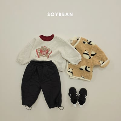 Soybean60｜(75cm-118cm) 刷毛抽繩長褲5