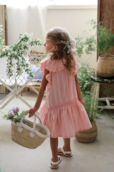 FLO31｜(75-140) 荷葉領蛋糕洋裝3