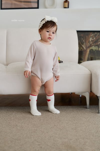 bebe nine19 (65cm-75cm) 2色滾邊素面包屁衣5