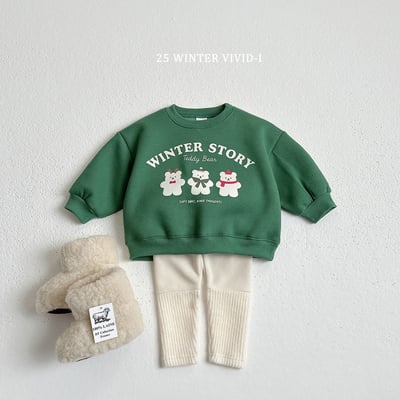 vivid39｜(78cm-125cm) 冬季小熊印花休閒上衣4