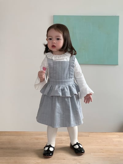 JE637｜(73cm-110cm) 麻花和葉背心洋裝/喇叭袖上衣21