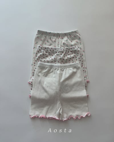 AOSTA15｜(6m-5y) 3款繽紛木耳邊短棉褲1