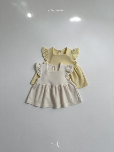 Atomeme22｜(70-110) 華夫格荷葉袖傘狀上衣9