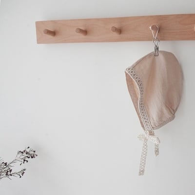 LEMONADE21｜(55cm-85cm) 2色滾邊翻領包屁衣含帽子7