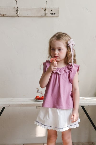 FLO35｜(75-140) 荷葉波浪領上衣16