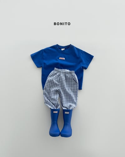 Bonito45｜(75cm-125cm) 4色格紋束腳慢跑褲10